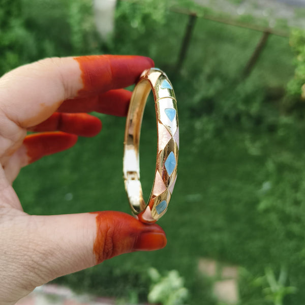 Pastel Diamond Enamel Kada