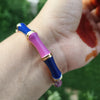 Candy Pop Enamel Bamboo Kada – Pink & Blue