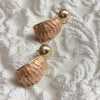 Blush Glow Textured Anti-Tarnish Earrings