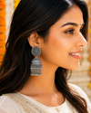 Traditional Dome Jhumkis with Ghungroo Tassels