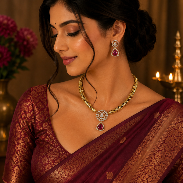 Pendant style Traditional Kante necklace