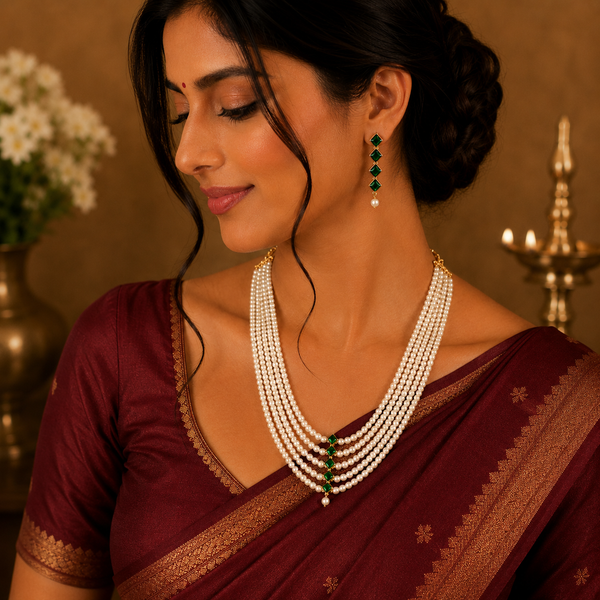Classic Grace Pearl Layered Haram