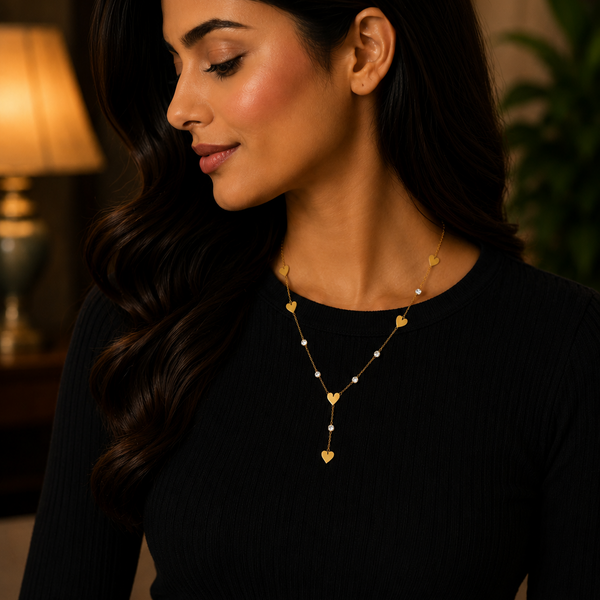 Dainty Heart Y-Necklace