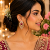 Ruby Cascade Antique Earrings