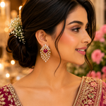 Ruby Cascade Antique Earrings