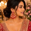 Starlit Crescent Designer Earrings