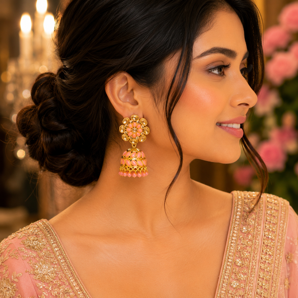 Royal Heritage Floral Jhumkas