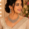 Mehendi Plated Diamond Necklace Set
