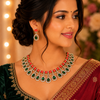 Emerald Ruby Royale Choker Necklace Set