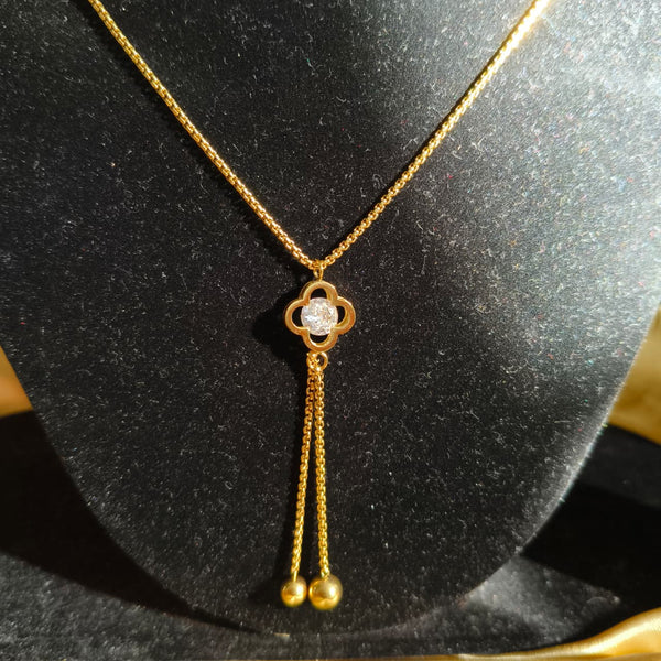 Crystal Clover Y-Necklace