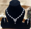 Classic Silver Stone AD Necklace Set