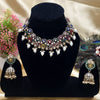 Multicolor Enamel & Pearl Drop Necklace Set