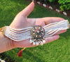 Ethnic Kundan Pearl Choker Necklace Set