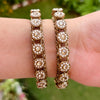 Regal Pearl & Single stone Kundan Bangles - 2.4 Size