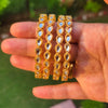 Antique Tear-drop Kundan Bangles