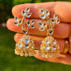 White Kundan Leafy Jumkhas