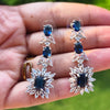Royal Blue Sapphire AD Necklace Set