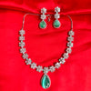 Dual Tone American Diamond Necklace Set
