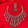 Luxurious Emerald Cascade AD Necklace Set