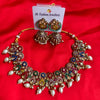 Multicolor Enamel & Pearl Drop Necklace Set