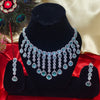 Luxurious Emerald Cascade AD Necklace Set