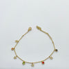 Celestial Glow Anti-Tarnish Star & Multicolor Charm Bracelet
