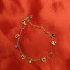 Celestial Glow Anti-Tarnish love & Multicolor Charm Bracelet