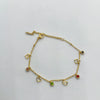 Celestial Glow Anti-Tarnish love & Multicolor Charm Bracelet