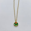 Rose Aura Floral Green Pendant Chain