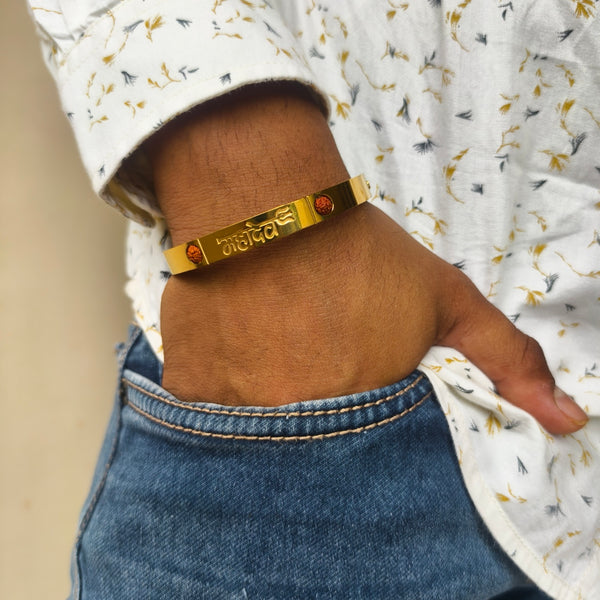 Mahadev Rudraksha Men’s Anti-Tarnish Kada