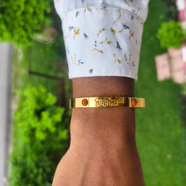 Mahadev Rudraksha Men’s Anti-Tarnish Kada