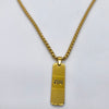 Shree Ram Engraved Anti-Tarnish Gold-Plated Men’s Chain Pendant