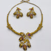 Golden Blossom Antique Necklace Set