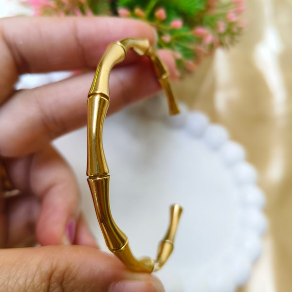 Golden Bamboo Cuff Bracelet