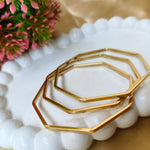 Geo Chic Gold Bangles (Set of 3)