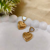 Gold Plated Heart Drop Earrings