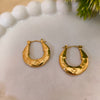 Gold plated Tribal Hoop Earrings