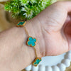 EmeraldClover Charm Bracelet