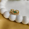 Emerald Luxe Baguette Anti-Tarnish Ring