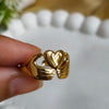 Embrace Heart Anti-Tarnish Gold Ring