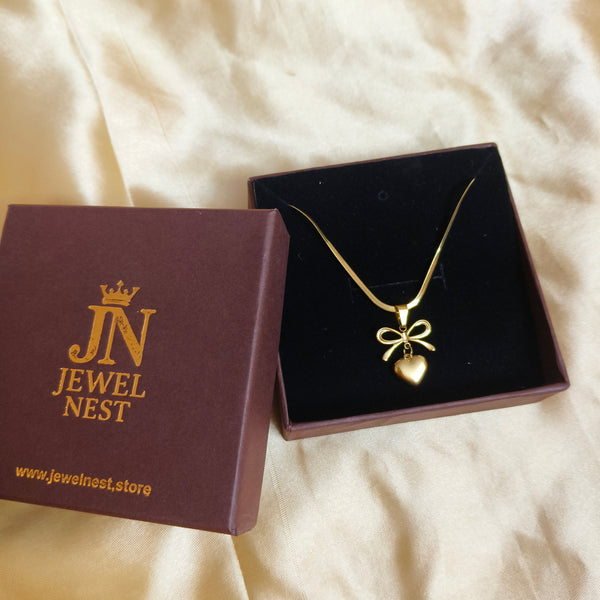 Bow Bliss Heart Pendant