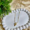Golden Edge Abstract Heart Pendant