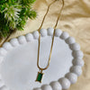Emerald Luxe Prism Pendant Chain