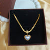 Lustrous Love Heart Pearl Pendant Chain
