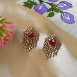 Ruby Cascade Antique Earrings