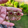 Ruby Cascade Antique Earrings