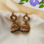 Emerald Charm Antique Jhumkas