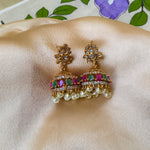 Floral Aura Antique Jhumkas
