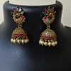 Peacock Radiance Antique Jhumkas