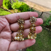 Pearl Bloom Polki Drop Earrings